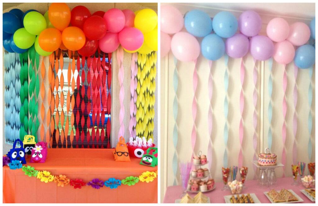 Painel decorativo com balões para festa infantil