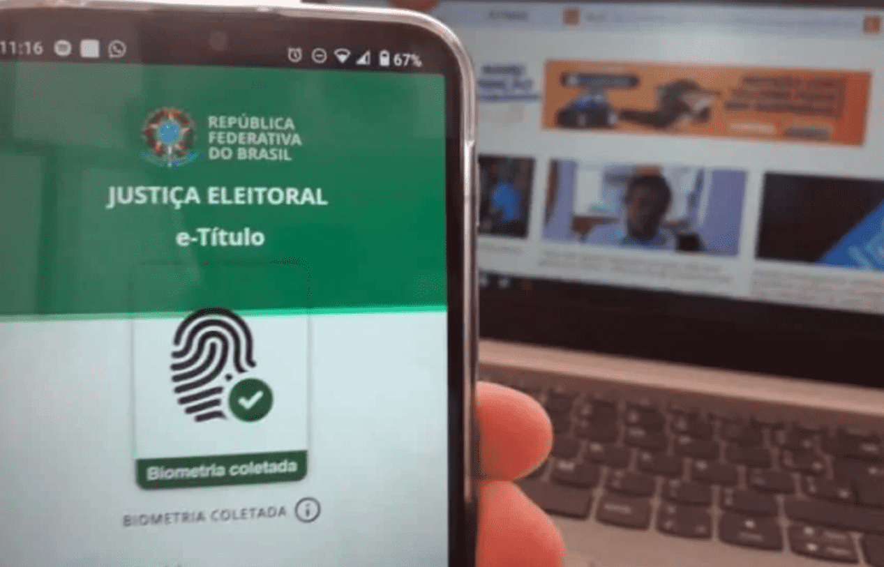 Eleições 2020: foto mostra aplicativo e-título