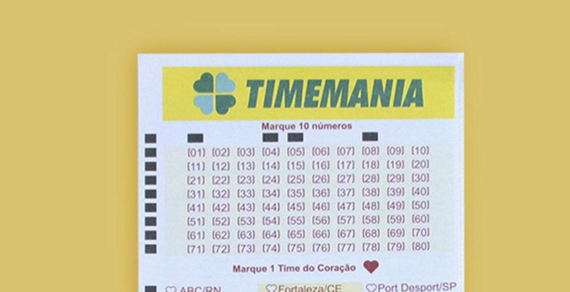 Timemania 1566 - a imagem mostra um volante da Timemania