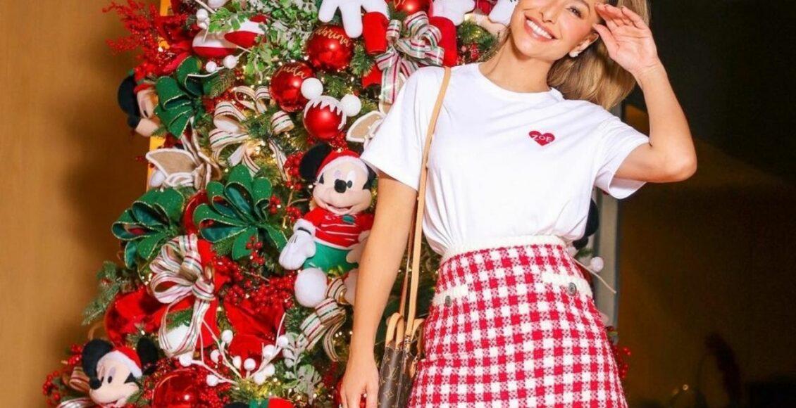 Imagem mostra looks de Natal da Sabrina Sato