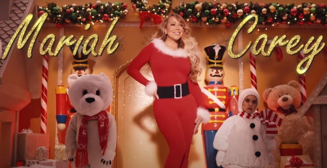 Mariah Carey em All I Want for Christmas Is You clipe de Natal