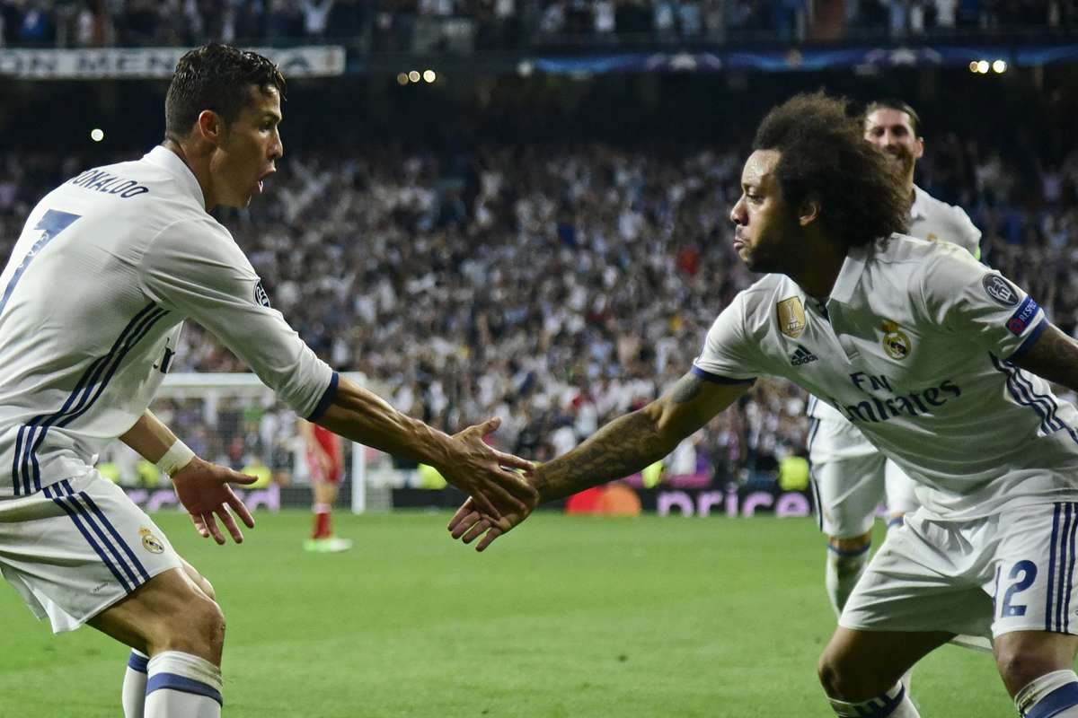 Marcelo e cristiano ronaldo venceram quatro champions juntos no real madrid