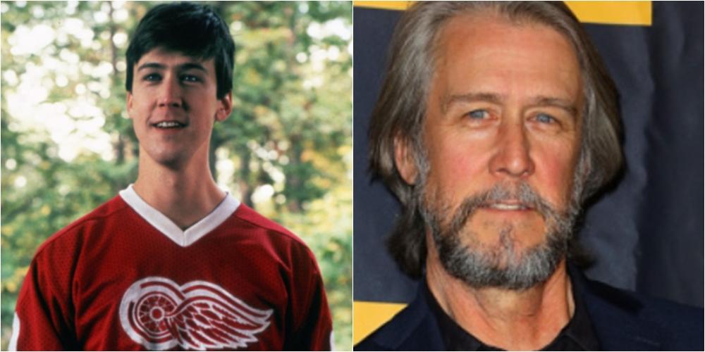 Imagem mostra antes e depois do ator alan ruck