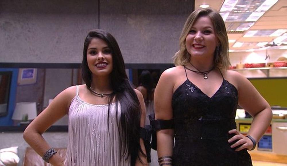 Imagem mostra a final do bbb 16 com munik nunes e maria claudia