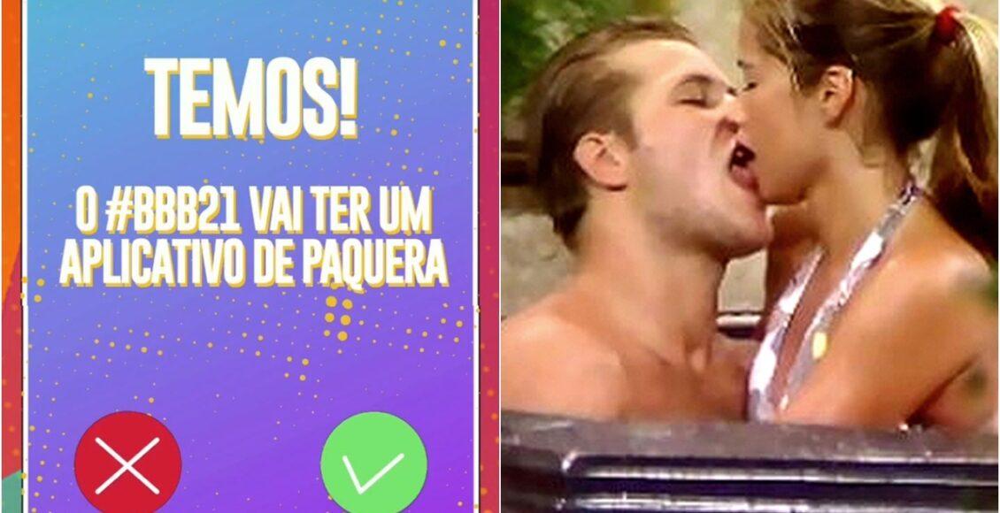 Imagem falando sobre o aplicativo de paquera do BBB 21