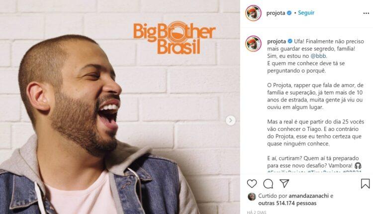 Instagram do cantor