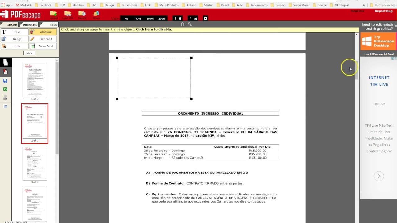 Como editar pdf online 3