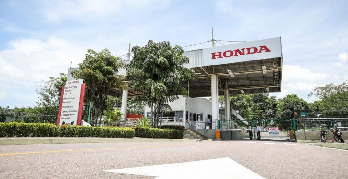 Imagem mostra a fábrica da Honda em Manaus