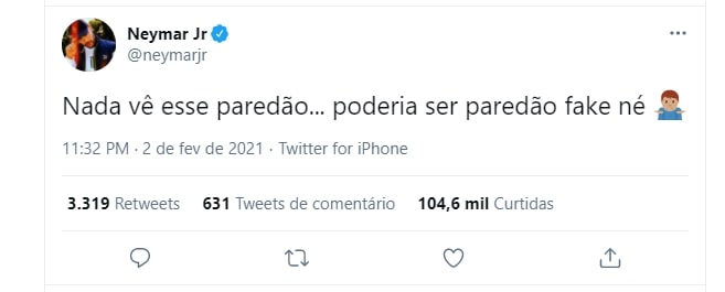 Tweet de neymar