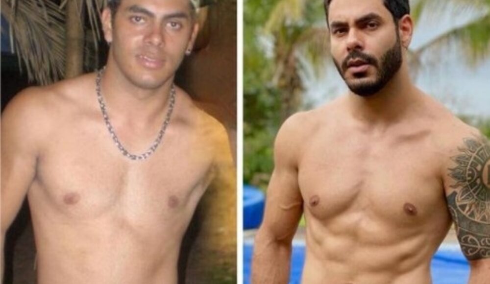 Antes e depois de Roldolffo do BBB21