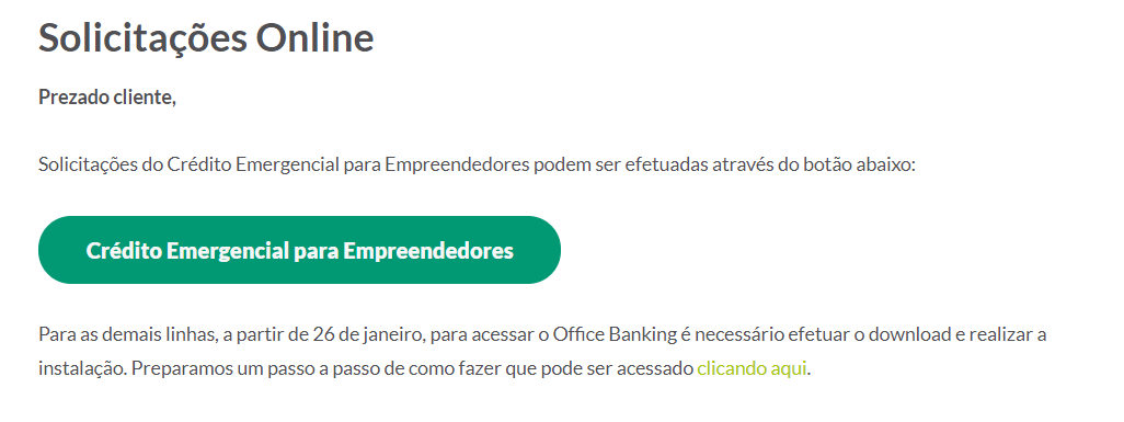 Site do banco desenvolve sp