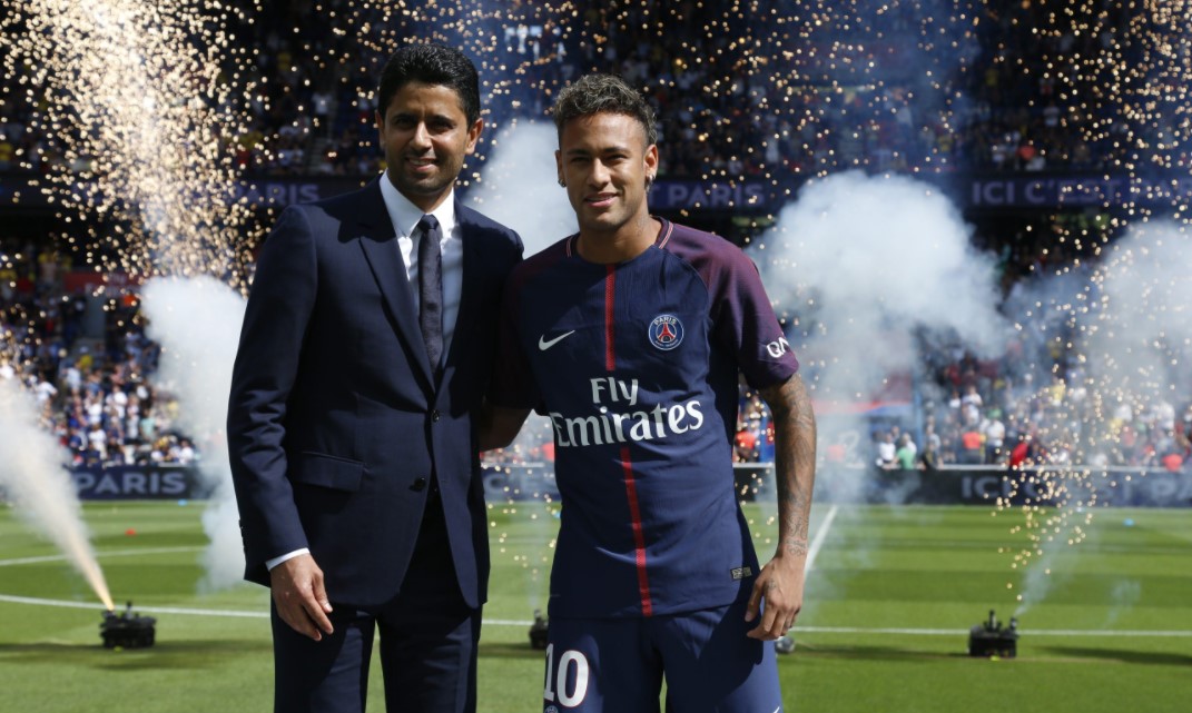 Neymar chegou ao psg em 2017, depois que o clube pagou 222 milhões de euros