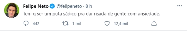 Felipe neto sobre bbb21