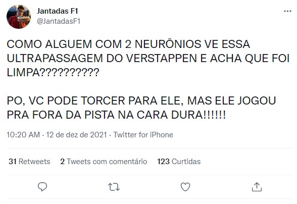 Ultrapassagem de verstappen sobre hamilton