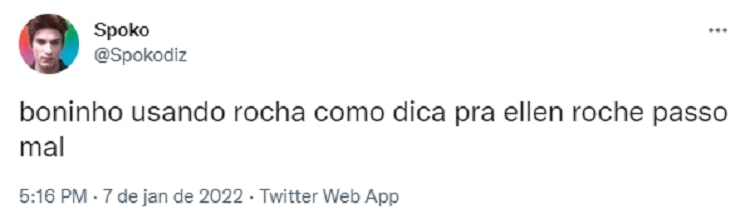 Tweet sobre ellen roche