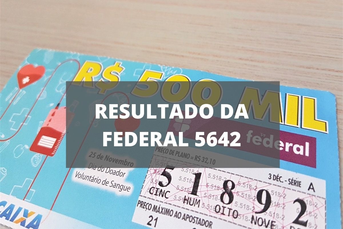 Resultado lotería federal 5642 de hoy sábado (26/02)