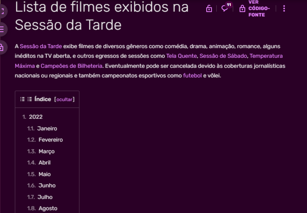 Lista de filmes