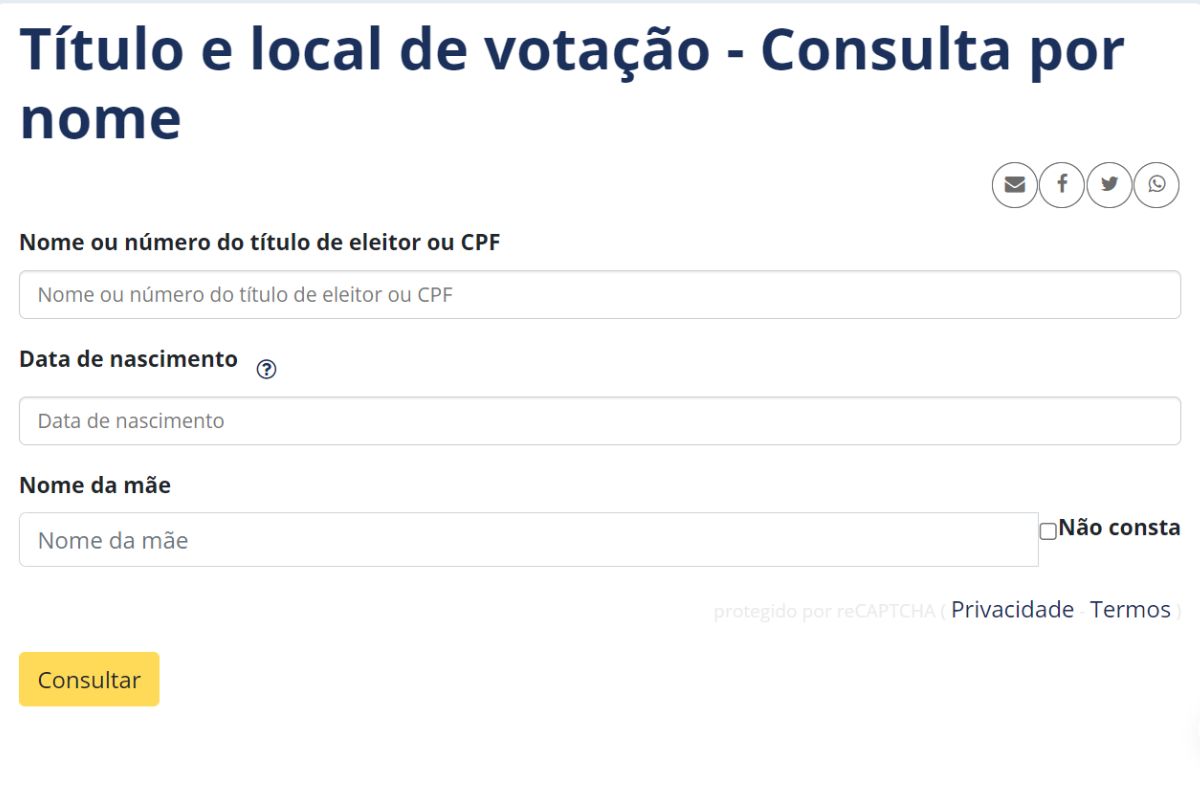 Como consultar o local de votação