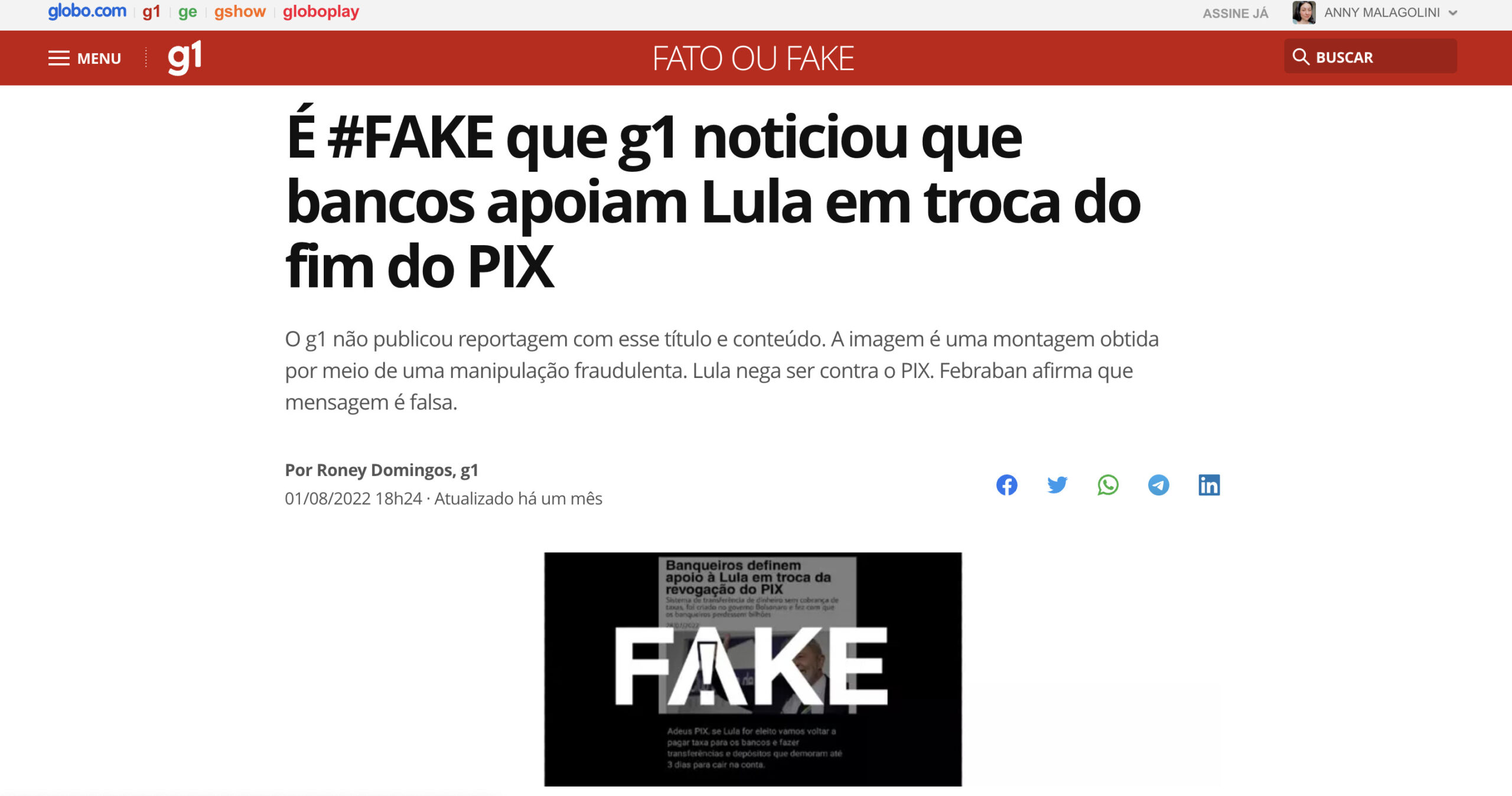 Lula diz que vai revogar o pix se torna fake news nas eleições de 2022