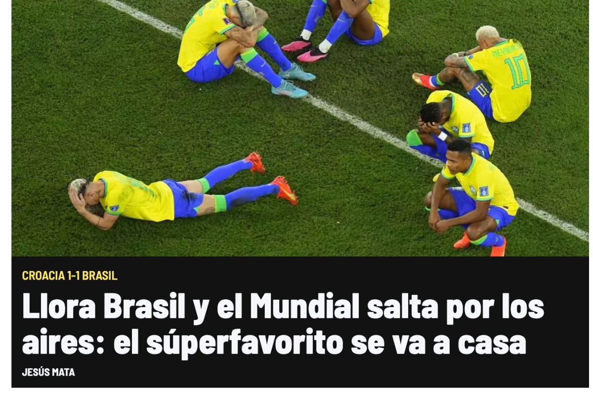 Marca sobre a derrota do brasil