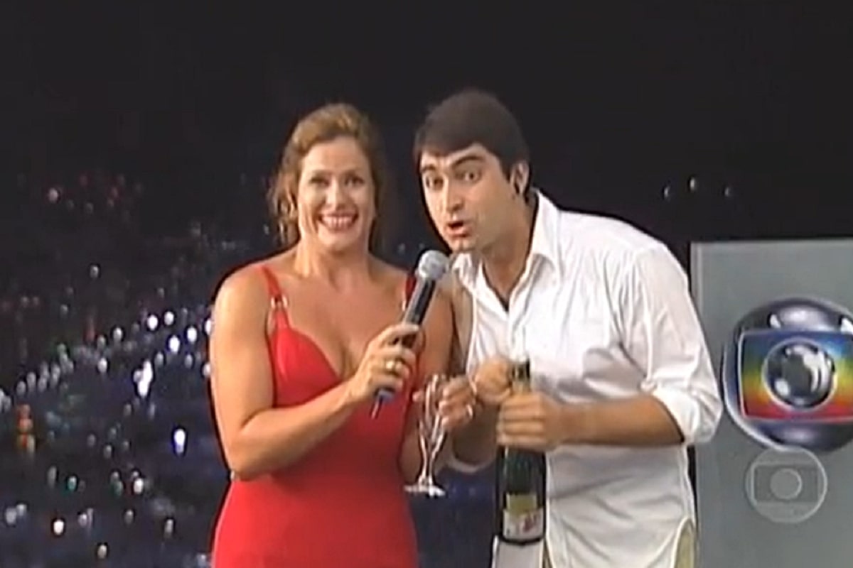 Renata e zeca no primeiro show da virada