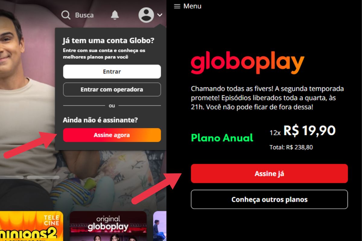 Imagem do vitrine globoplay