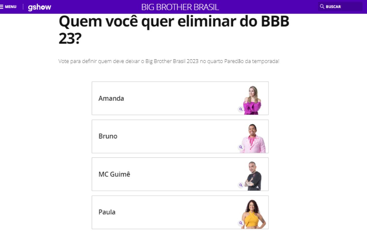 Votação no gshow