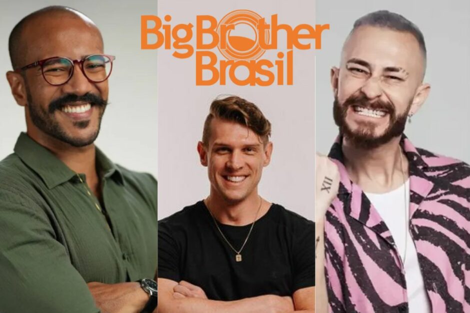 Porcentagem da tarde do bbb 23 de ricardo, cristian e fred (na imagem)