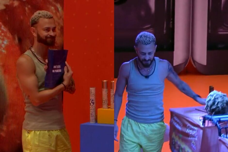 Fred se deu mal na prova do líder (na imagem) e agora é quem está no paredão do BBB 23