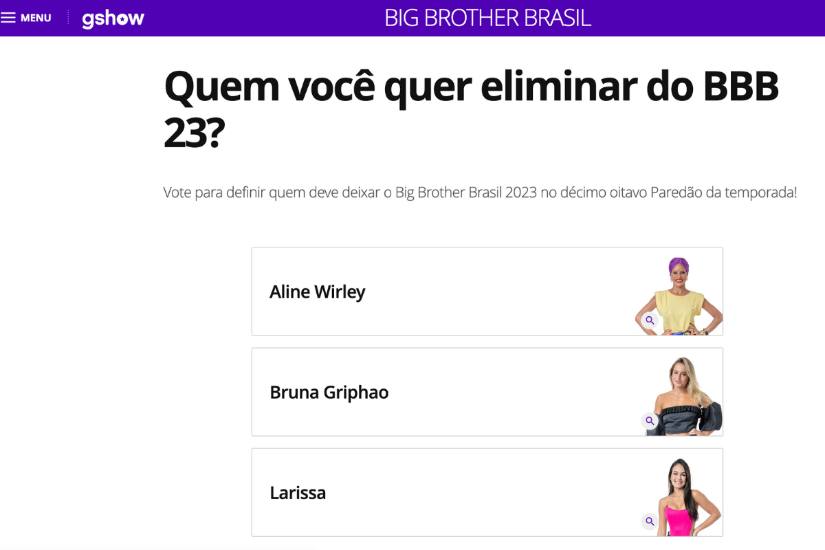 Votação gshow