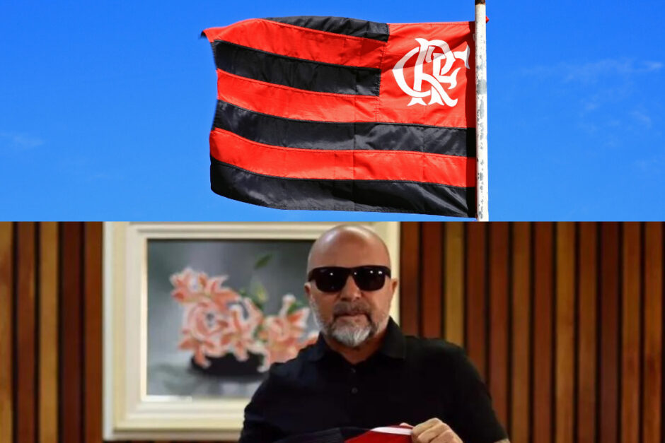 Sampaoli segura camisa do Flamengo