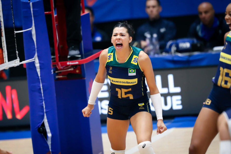 Brasil de vôlei feminino vai jogar com quem nas quartas da Liga das Nações