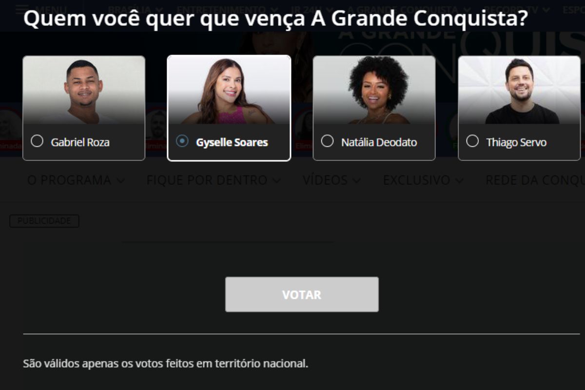 Votacao final a grande conquista