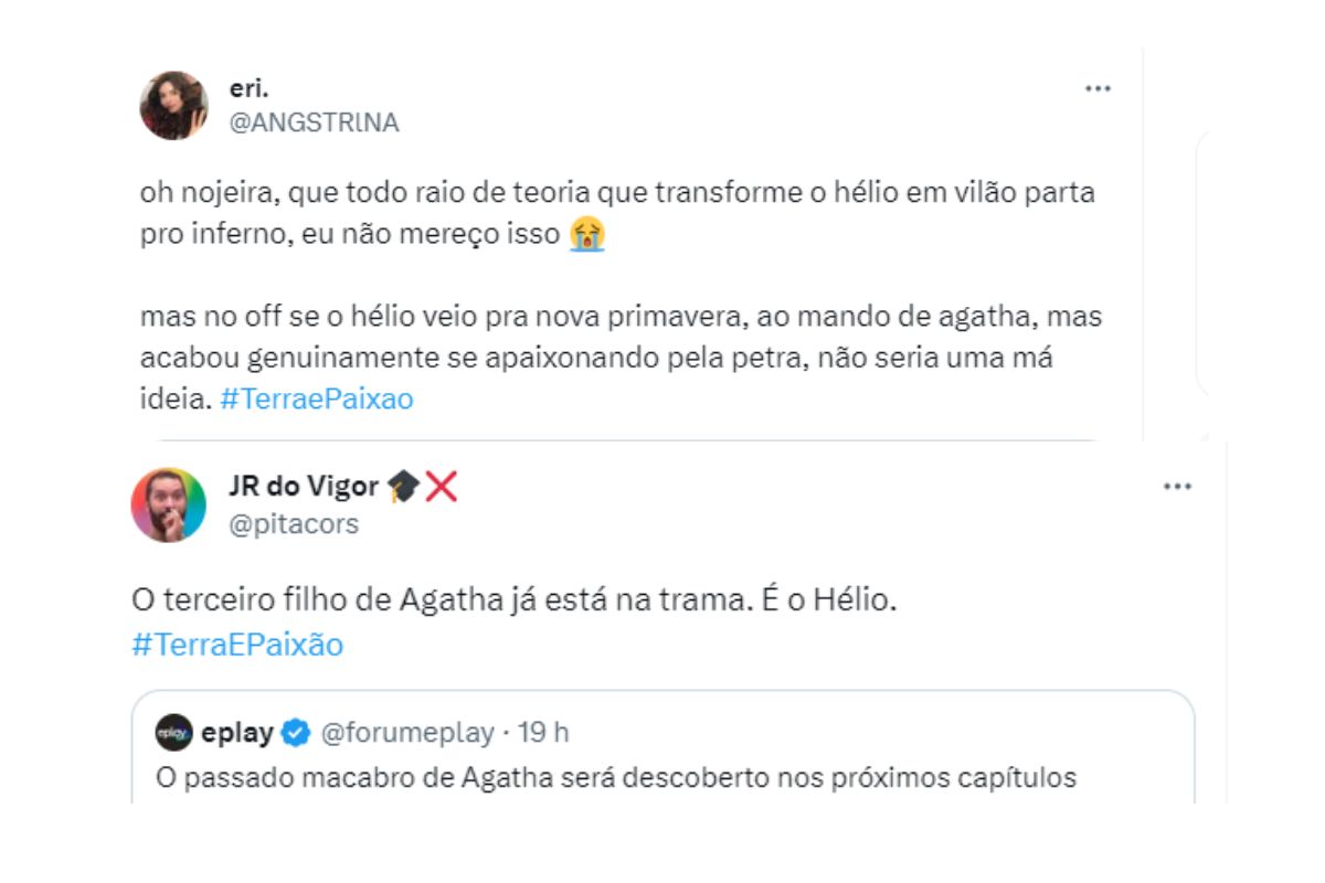 Helio filho de agatha e evandro