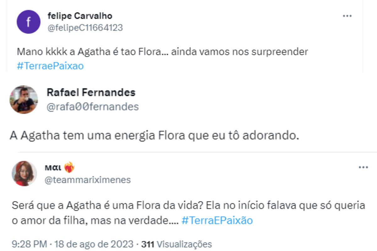 Tweets agatha terra e