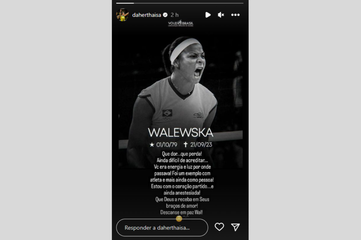 Veja as homenagens de atletas e clubes a walewska do vôlei