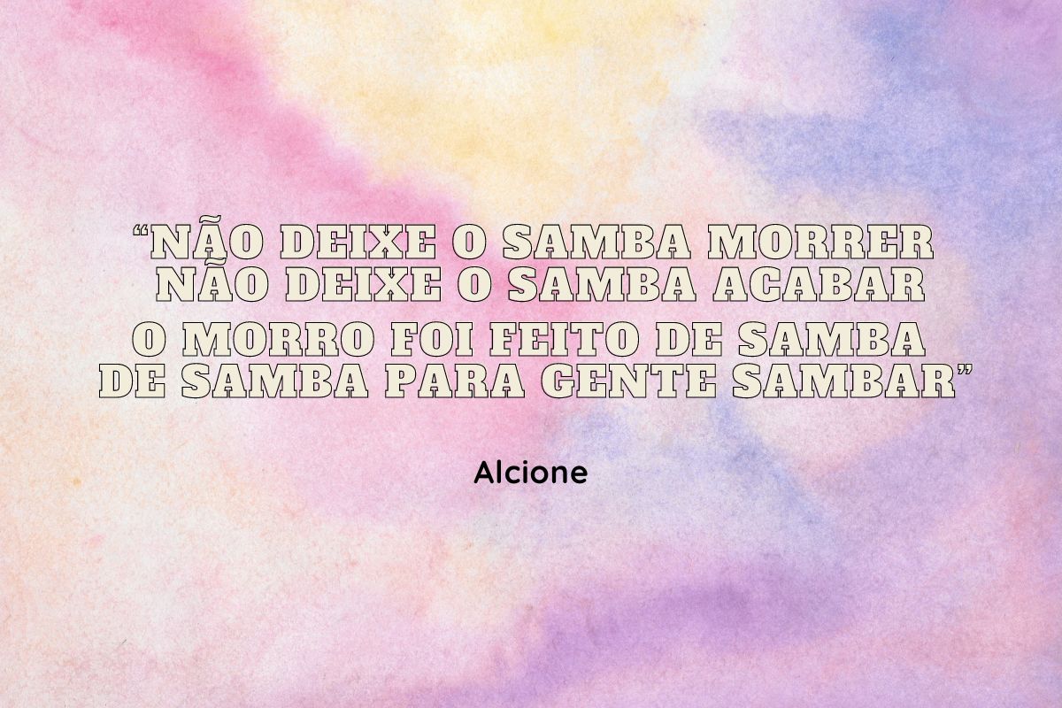 Frase de musicas de samba