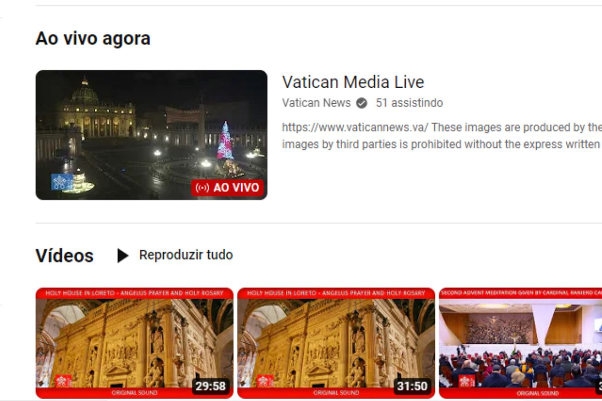 Vatican news ao vivo