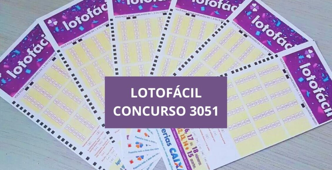 sorteio da Lotofácil concurso 3051 agora