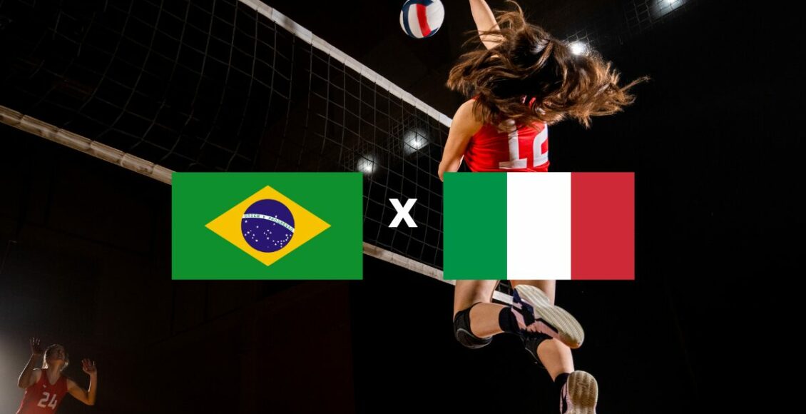 imagem mostra jogo do brasil vôlei feminino