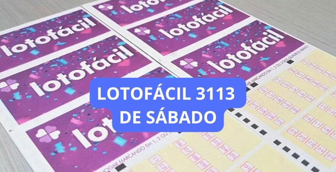 imagem mostra resultado da Lotofácil 3113