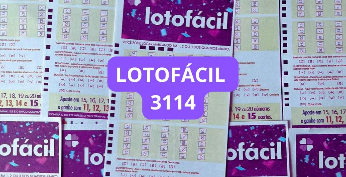 imagem do Resultado da Lotofácil 3114