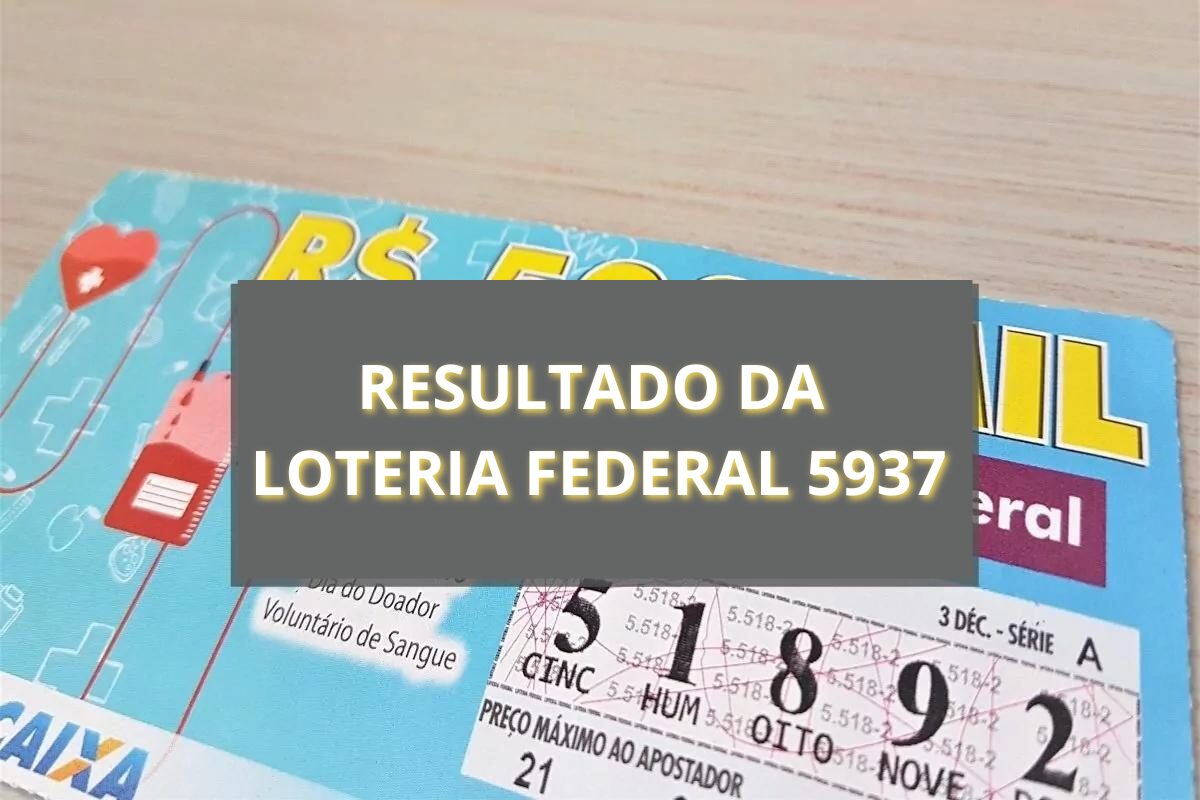 Imagem mostra o Resultado da Loteria Federal